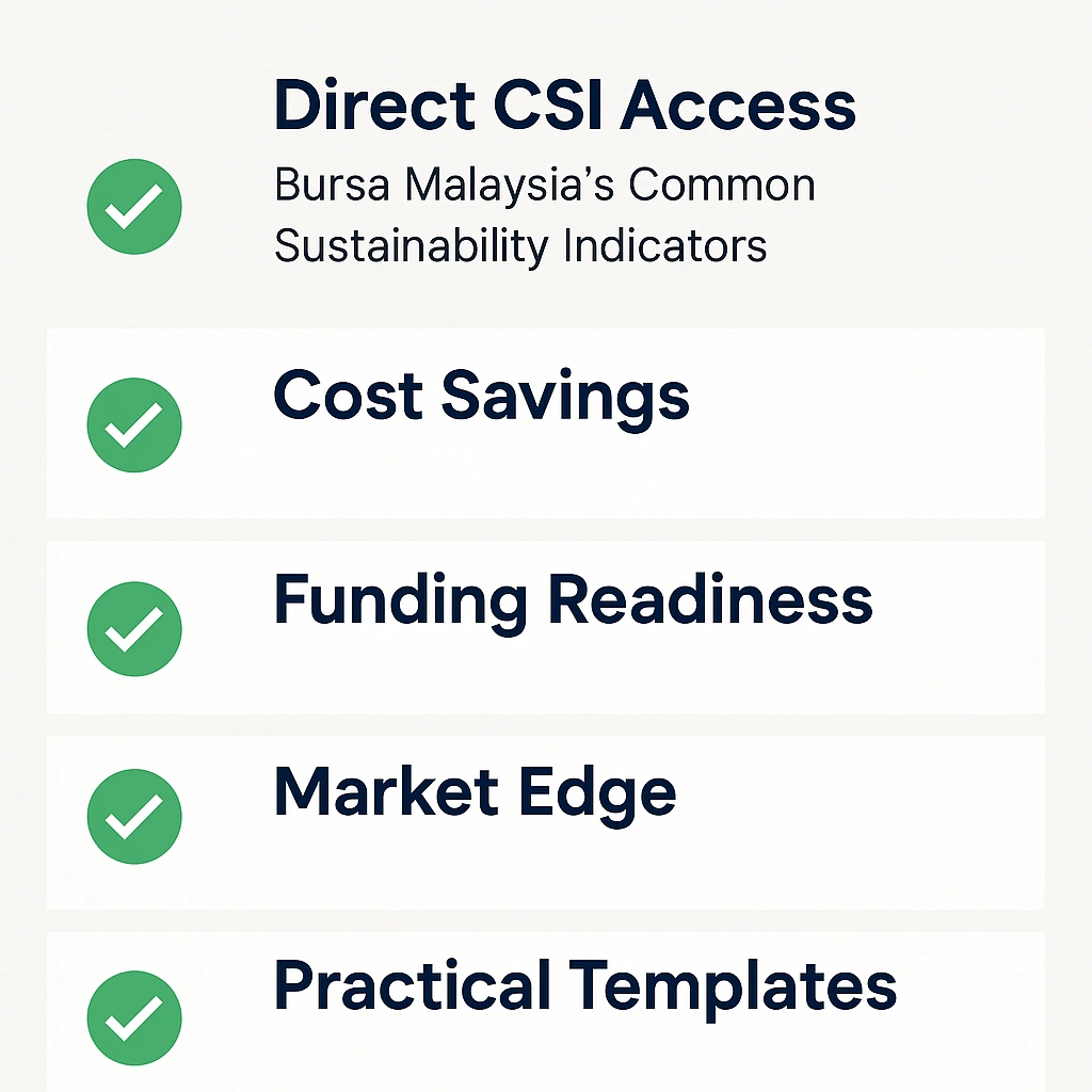 Benefits from ESG Training Malaysia Benefits From ESG Training Malaysia