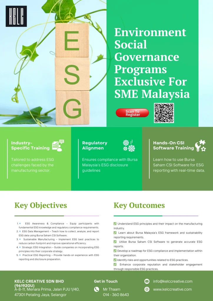 ESG Training Malaysia For SME ESG Training Malaysia For SME